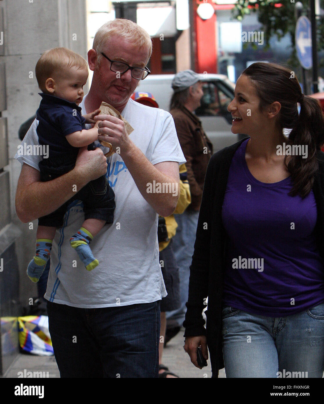 Chris Evans und Familie in London 7 Bilder. (Bild: © Jack Ludlam Kredit) Stockfoto