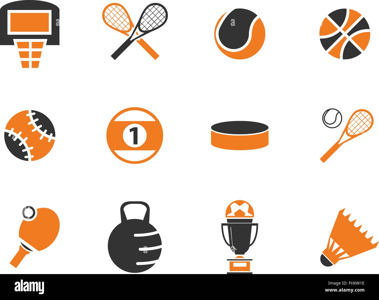 Sport-Kugeln web Icons für User Interfacedesign Stock Vektor