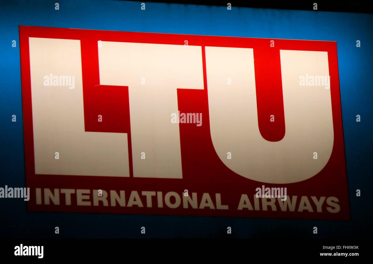 Markennamen: "LTU International Airways", Berlin. Stockfoto