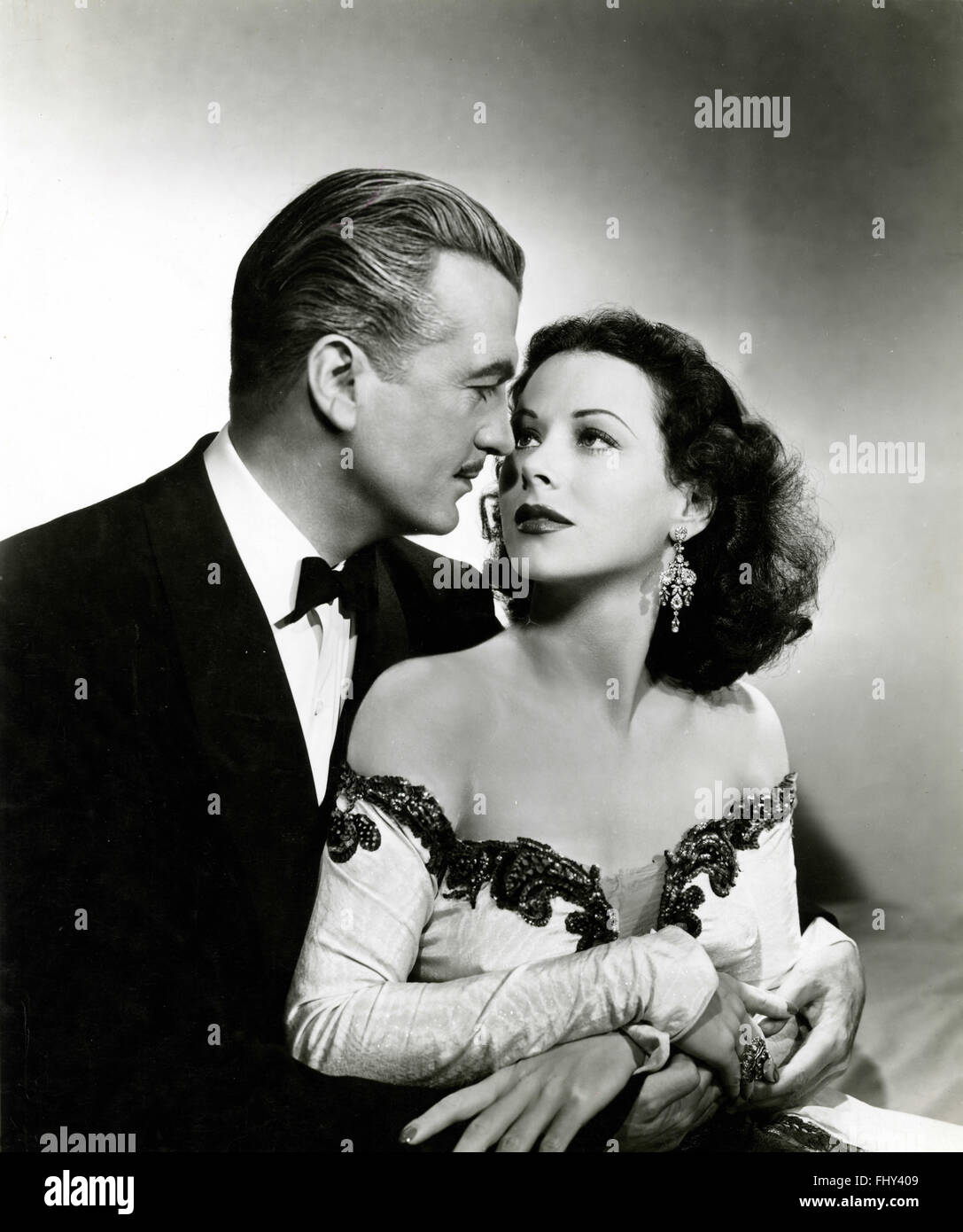 Die Schauspielerin Hedy Lamarr und John Loder in Dishonored Lady Film, USA 1947 Stockfoto