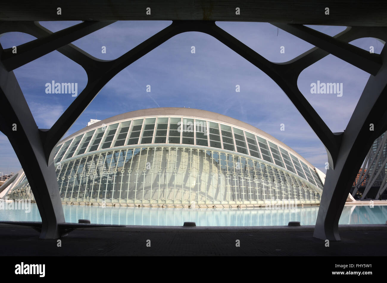 Hemisferic bei Ciudad de Las Artes y Las Ciencias, Valencia, Spanien Stockfoto