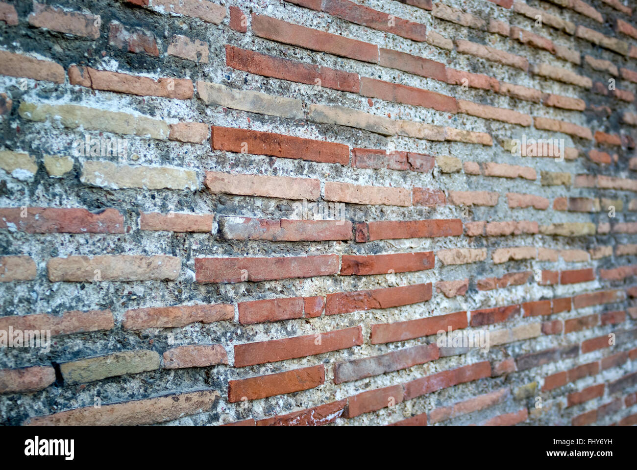 Alte gemauerte Wand Stockfoto