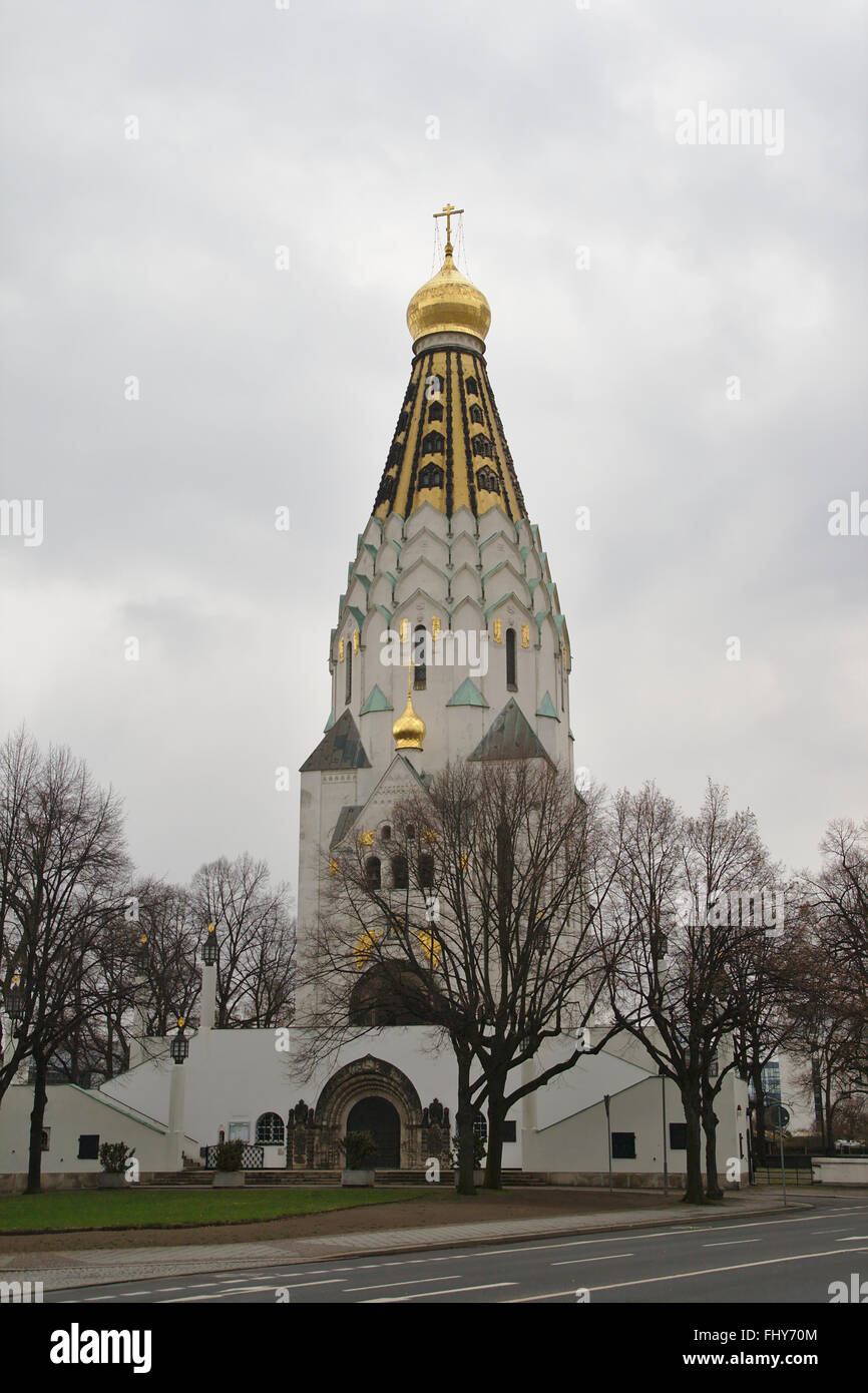 Russisch-orthodoxe Kirche (Gedächniskirche) in Leipzig, Deutschland Stockfoto