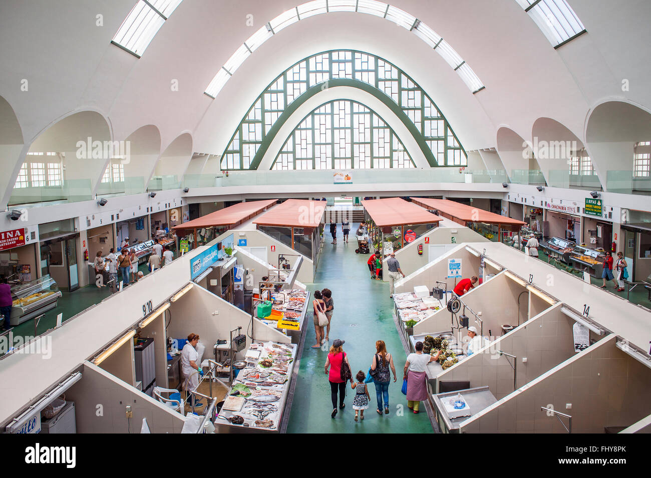 Meeresfrüchte und Fisch im "Mercado De La Plaza de San Agustin´, Coruña Stadt, Galicien, Spanien Stockfoto