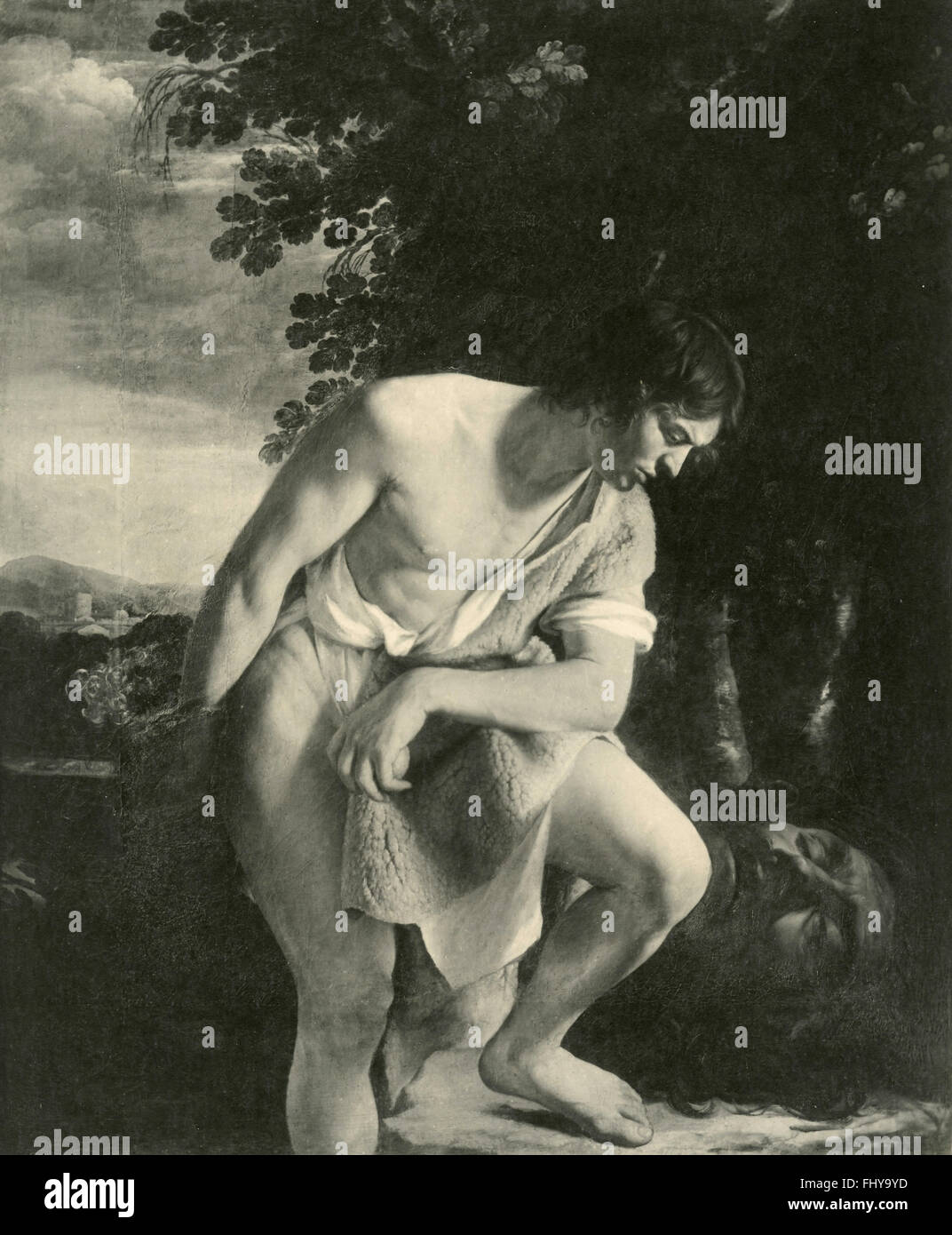 David mit dem Kopf von Goliath, Caravaggio, Malerei, Palazzo Spada, Rom, Italien Stockfoto