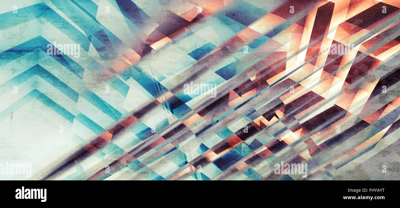 Abstrakte Einfarbiger Hintergrund, chaotischen geschnittenen Streifen Muster Stockfoto
