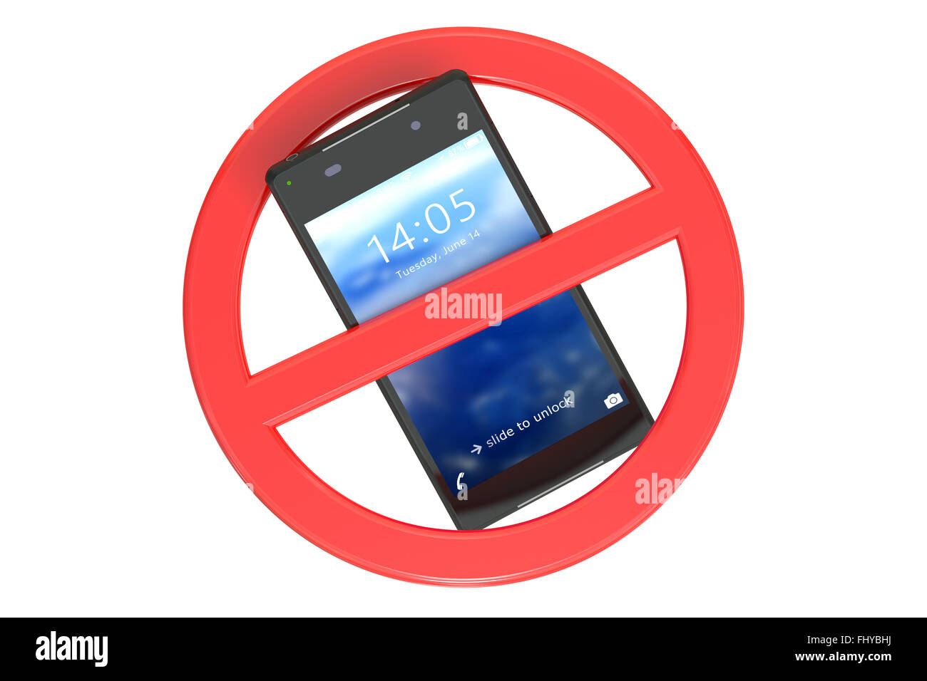 Kein Handyzeichen Auf Weißem Hintergrund Kein Handyicondesign Für