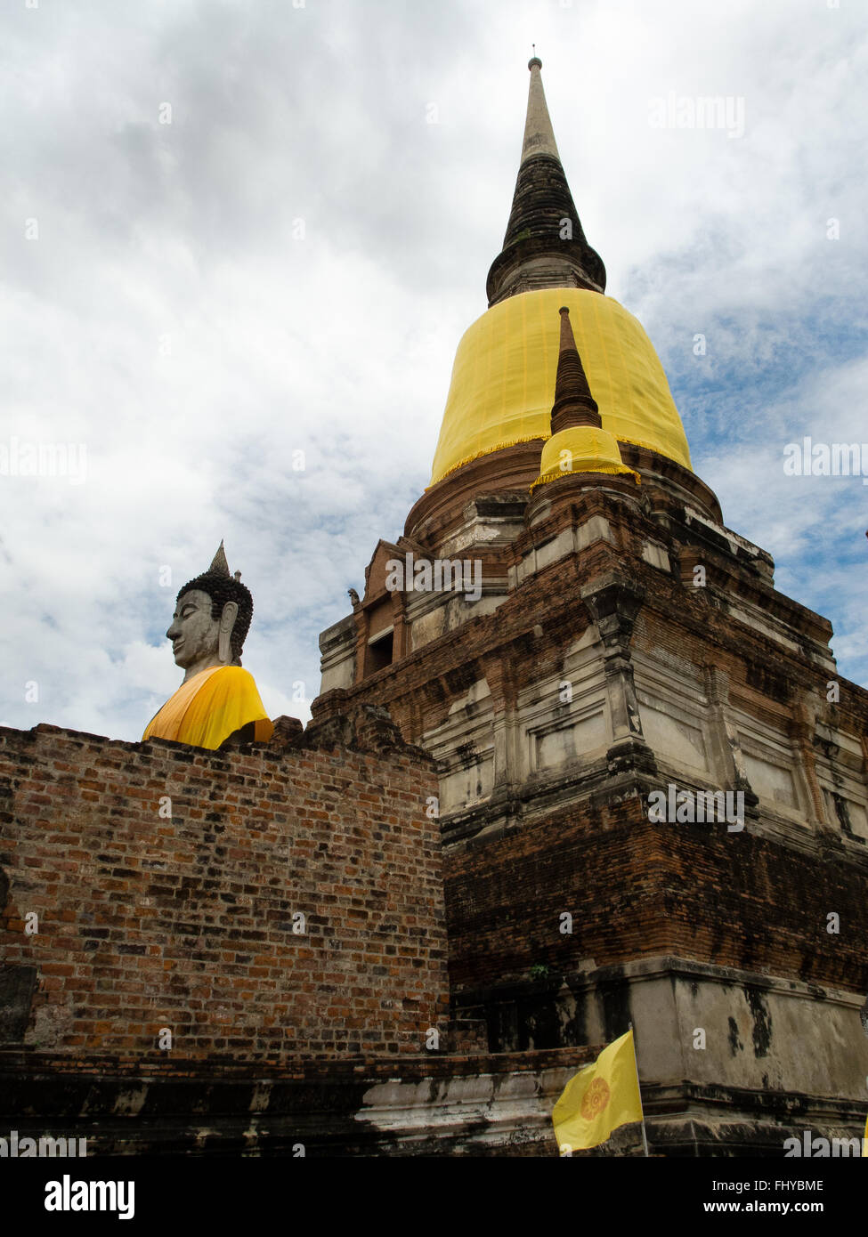 Wichtigsten Chedi im Wat Phanan Choeng Ayutthaya Thailand Stockfoto