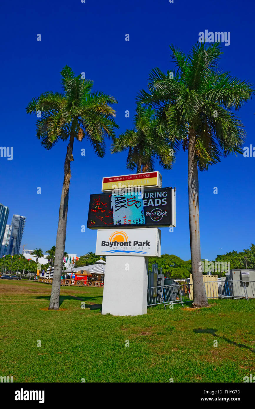 Barfront Park Miami Florida fl Stockfoto