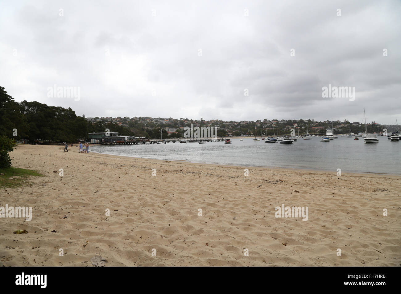 Balmoral Beach in Sydney Vorort Mosman. Stockfoto