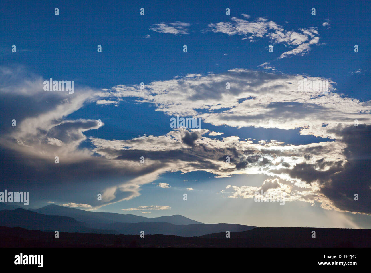 JEMEZ Berge bei Sonnenuntergang - NEW MEXICO Stockfoto