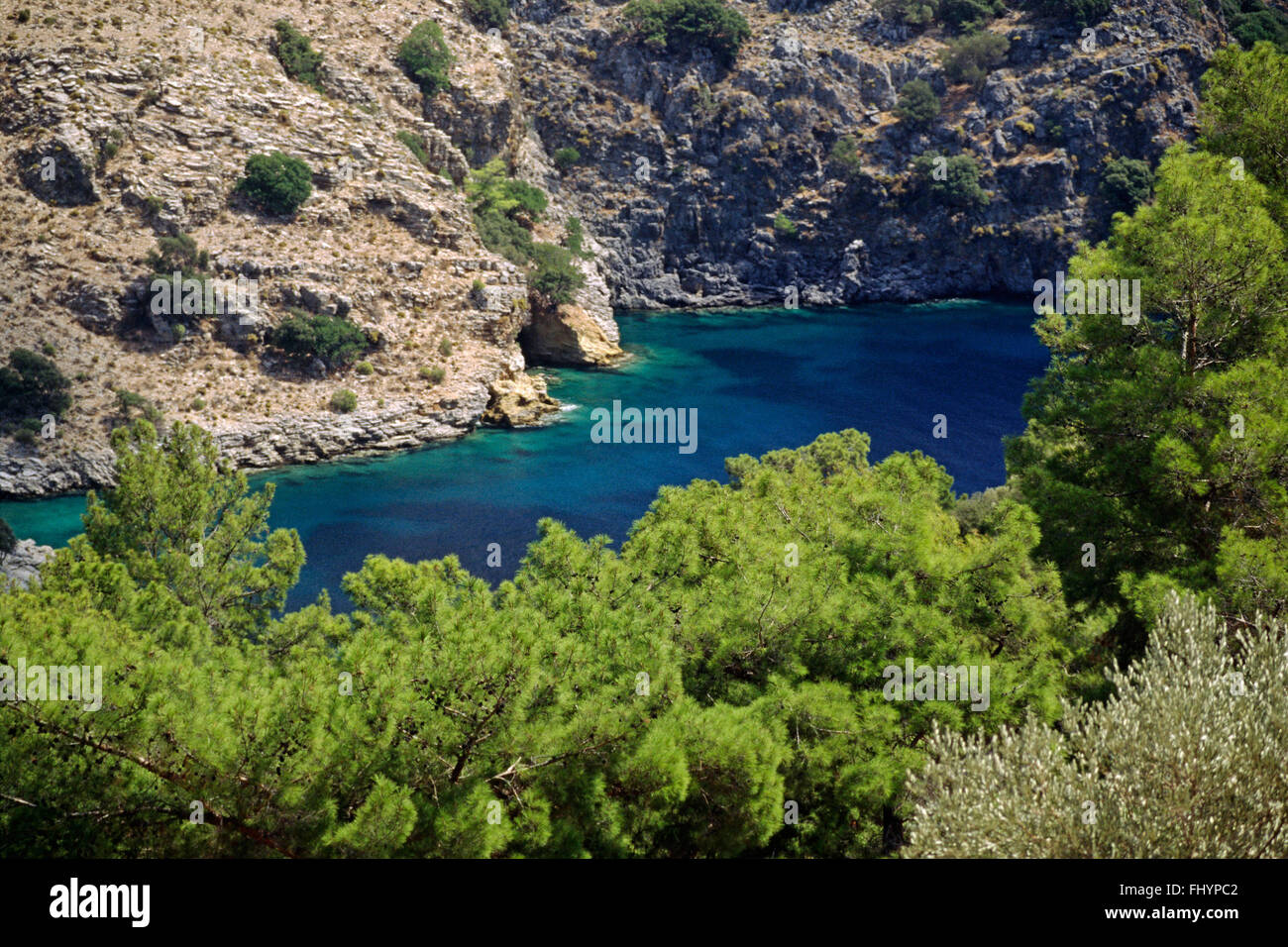 Das wunderschöne Wasser der türkischen Riviera - Türkei Stockfoto