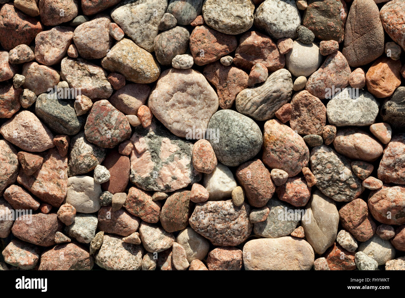 bunten Steinen, wenig trocknen und groß wie Hintergrund Stockfoto