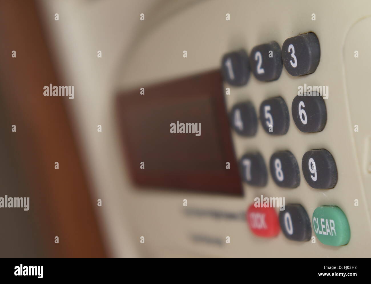 Sicherheit Kaution Box Zahlenschloss Stockfoto