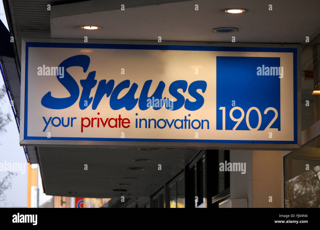 Markenname: "Strauss Innovation", Berlin. Stockfoto