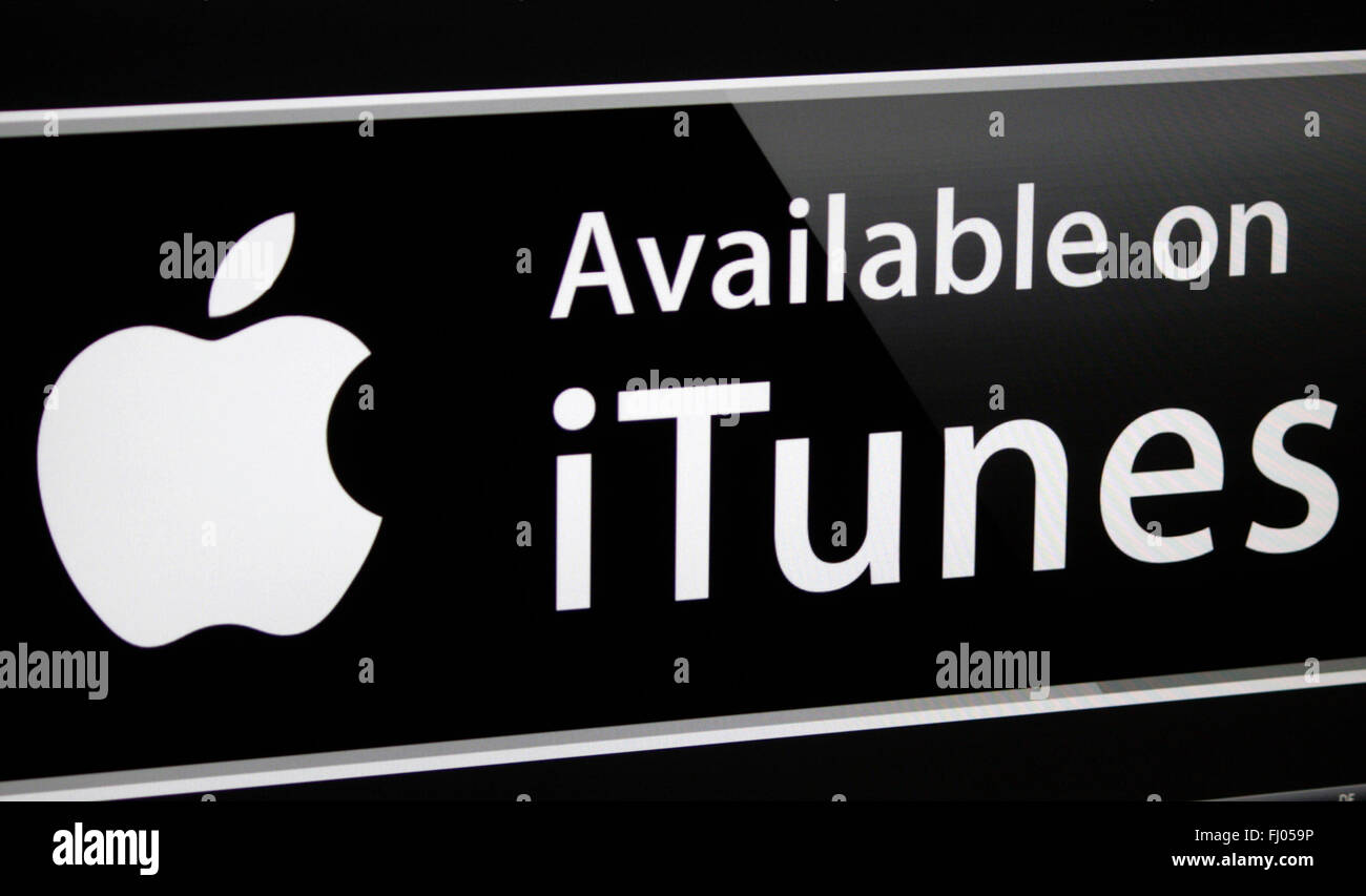 Markenname: "iTunes", Berlin. Stockfoto