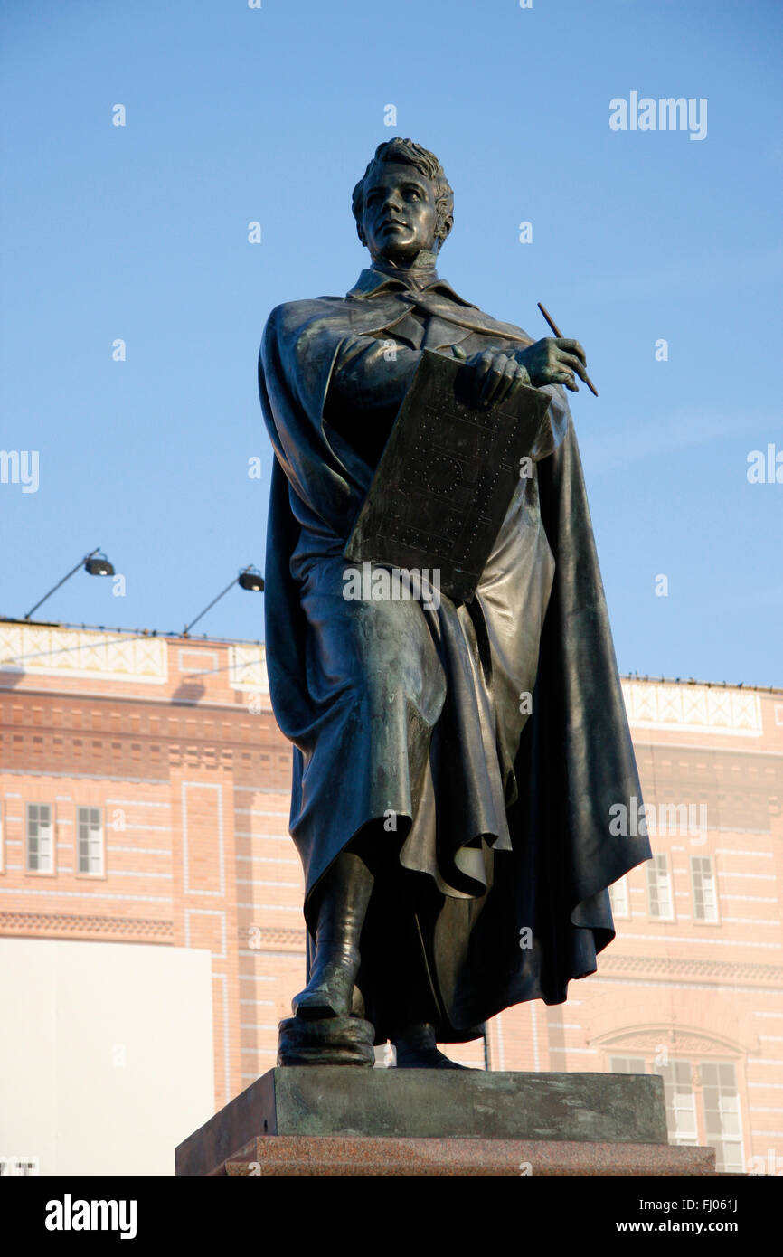 Friedrich Carl Schinkel-Statue, Berlin-Mitte. Stockfoto