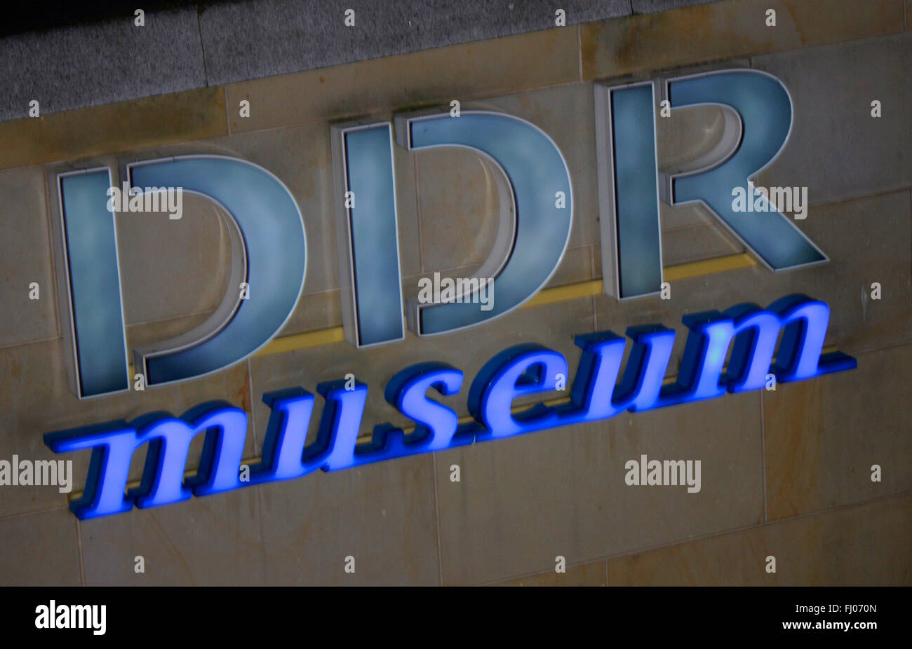 Markenname: "DDR-Museum", Berlin. Stockfoto