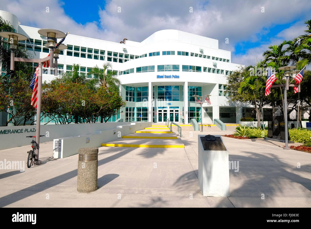 Polizei von Miami Beach Florida FL Art-Deco-Ocean Drive South Beach Stockfoto