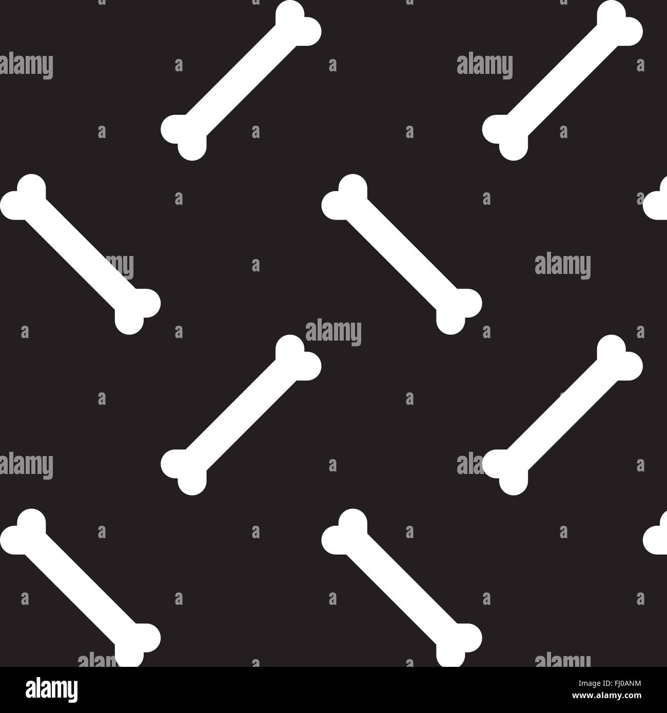 Knochen Formularhintergrund Essen Musterdesign. Knochen für Haustier, Tapete Essen, Silhouette, Abendessen Grafik. Vektor-abstrakt Stockfoto