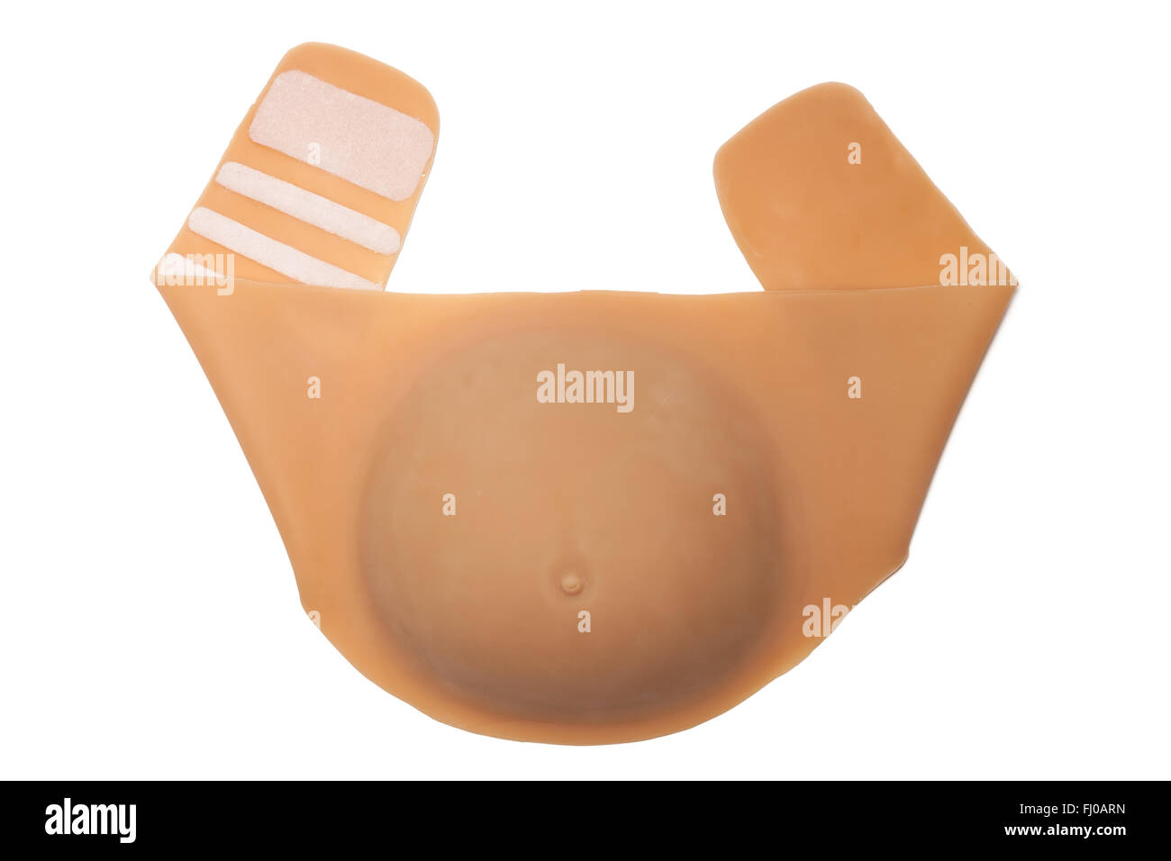 Silikon Fake schwangere weien Hintergrund Schwangerschaft Bauch knstliche  Baby Bauch Bump Stockfotografie - Alamy