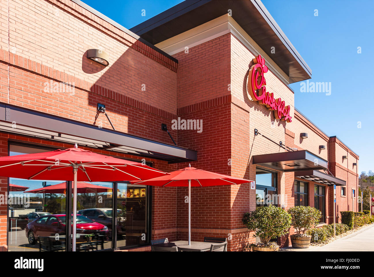 Chick-Fil-A Restaurant in Lake City, Florida. Chick-Fil-A ist Amerikas Top-bewertete Quick-Service-Restaurant. Stockfoto