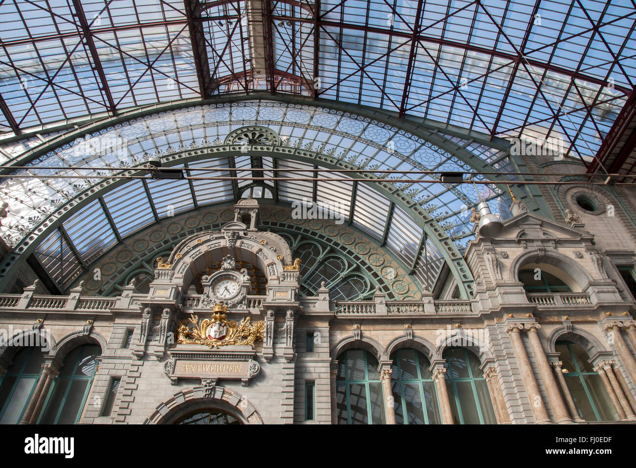 Bahnhof; Antwerpen - Antwerpen, Belgien Stockfoto