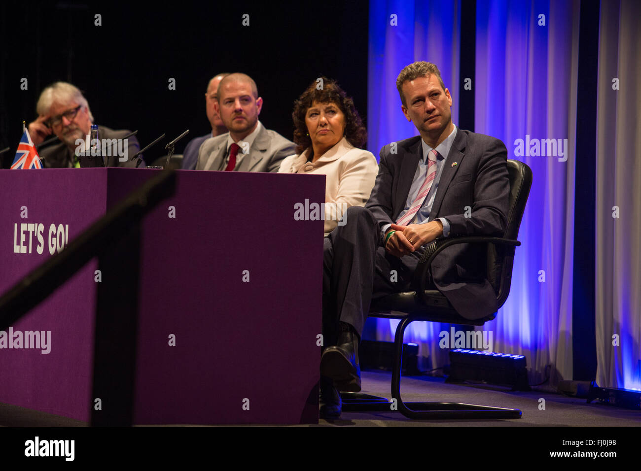 Llandudno, Wales, UK. 27. Februar 2016. Der UKIP Frühjahrstagung 27. Februar 2016. In Llandudno, Gwynedd Credit: Alan Dop / Alamy Live News Stockfoto