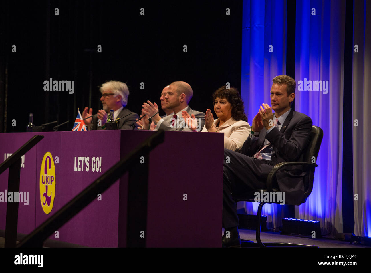 Llandudno, Wales, UK. 27. Februar 2016. Der UKIP Frühjahrstagung 27. Februar 2016. In Llandudno, Gwynedd Credit: Alan Dop / Alamy Live News Stockfoto