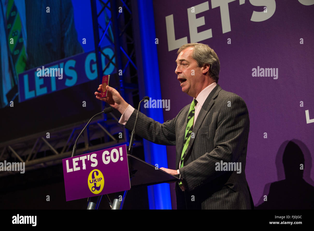 Llandudno, Wales, UK. 27. Februar 2016. Der UKIP Frühjahrstagung 27. Februar 2016. In Llandudno, Gwynedd Credit: Alan Dop / Alamy Live News Stockfoto