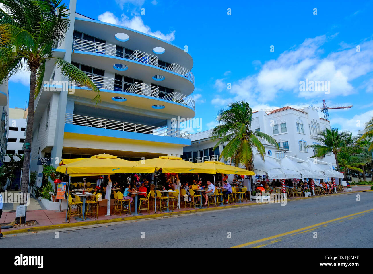 Miami Beach Florida FL Kunst Deco Ocean Drive South Beach Stockfoto