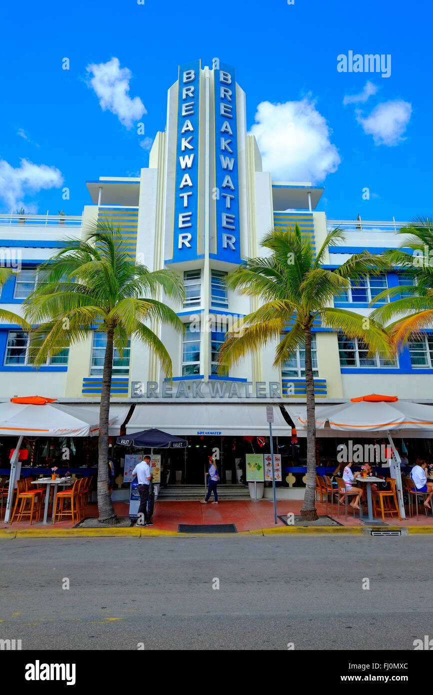 Miami Beach Florida FL Kunst Deco Ocean Drive South Beach Stockfoto