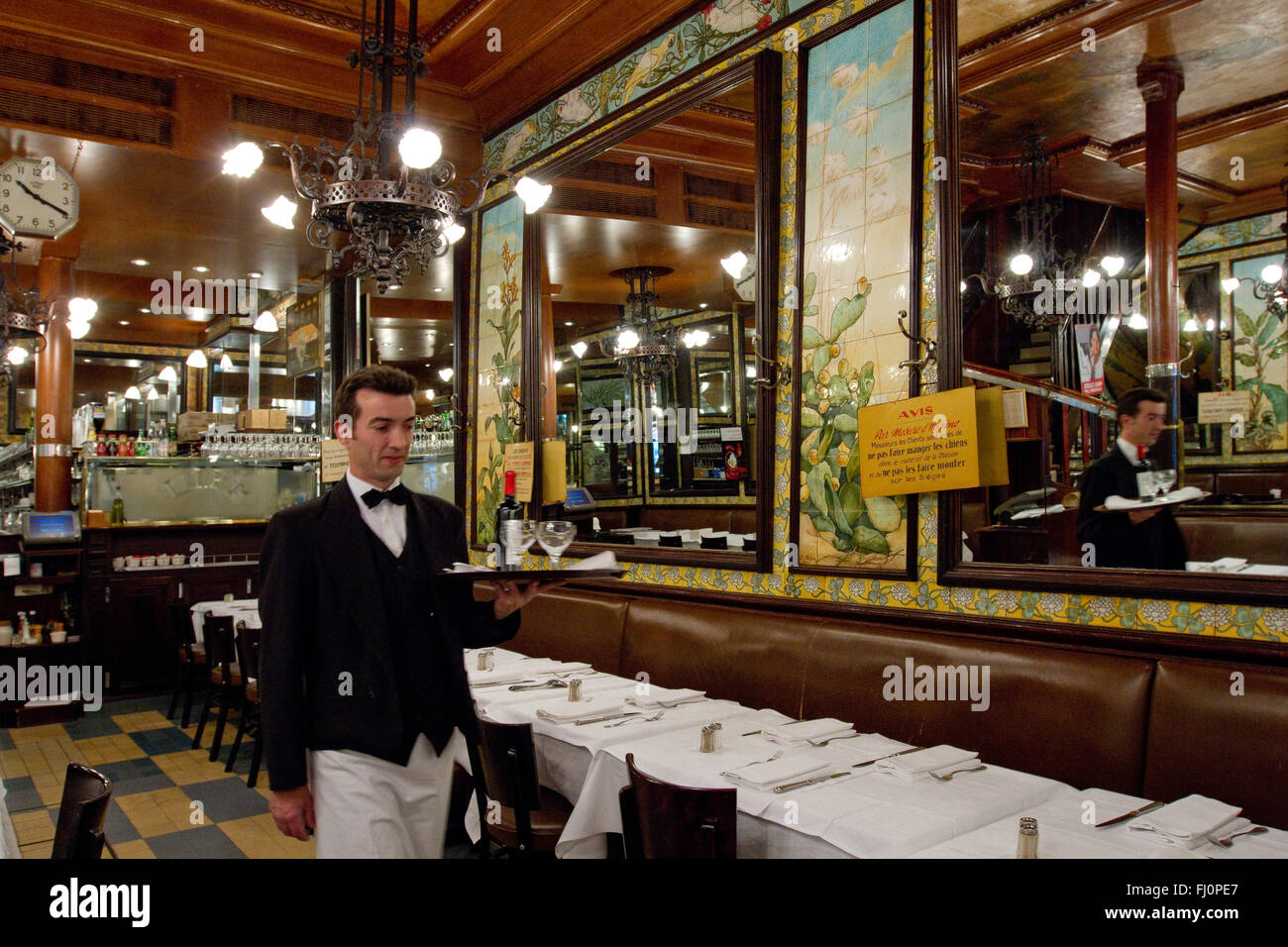 In der Brasserie Lipp in Paris Frankreich Stockfoto