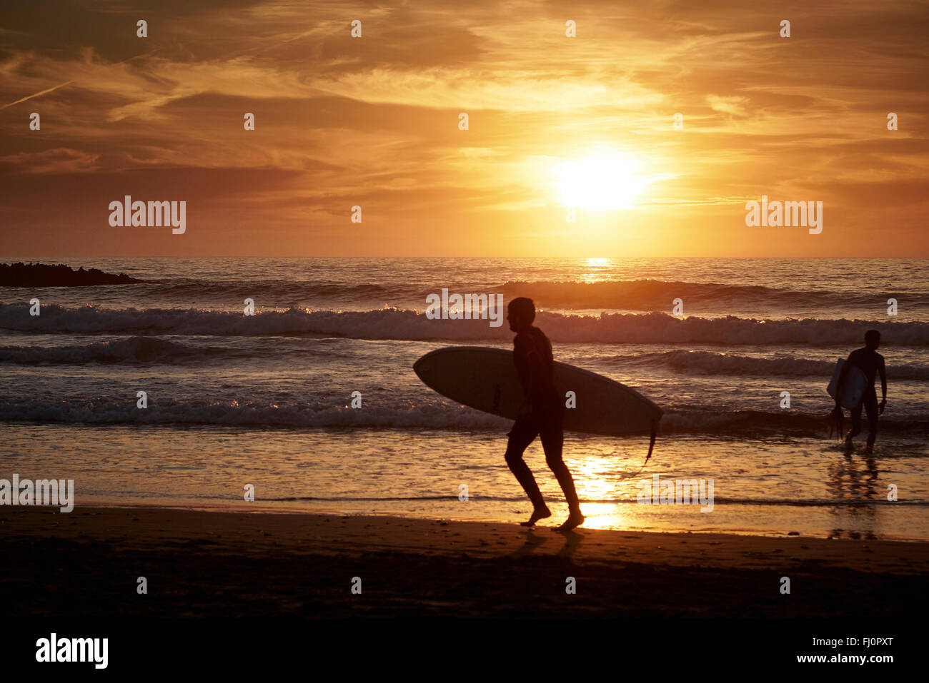 Afrikanischen Sonnenuntergang - "Tamraght" - Marokko Stockfoto