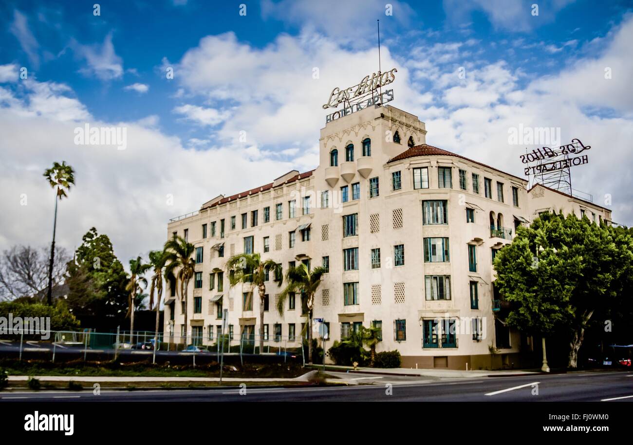 Los Altos historische Hotel/Apartments, Los Angeles Stockfoto