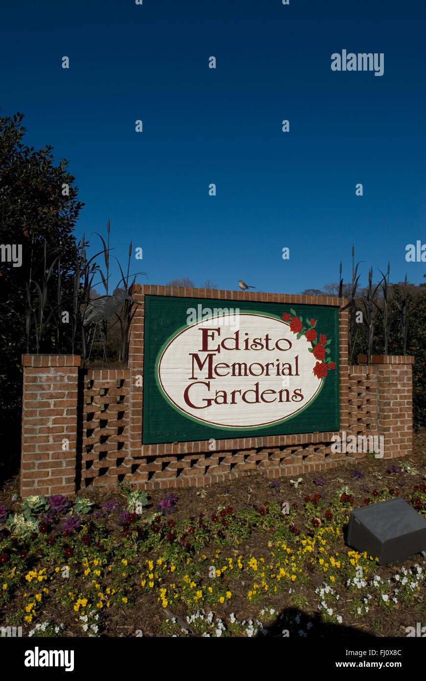 Edisto Memorial Gardens unterzeichnen Orangeburg South Carolina USA Stockfoto