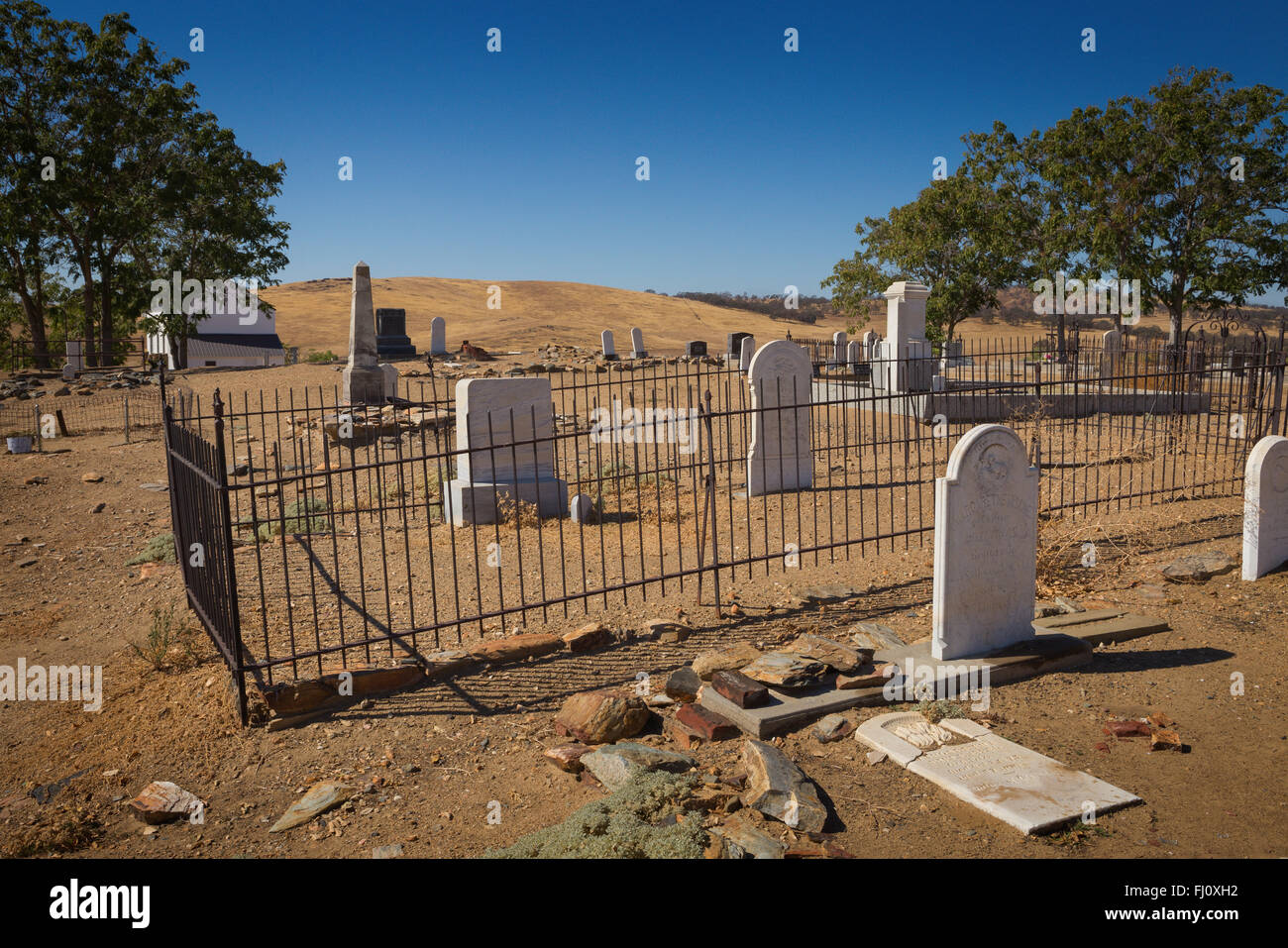 St. Katharinen katholischen Friedhof, Hornitos, California Stockfoto