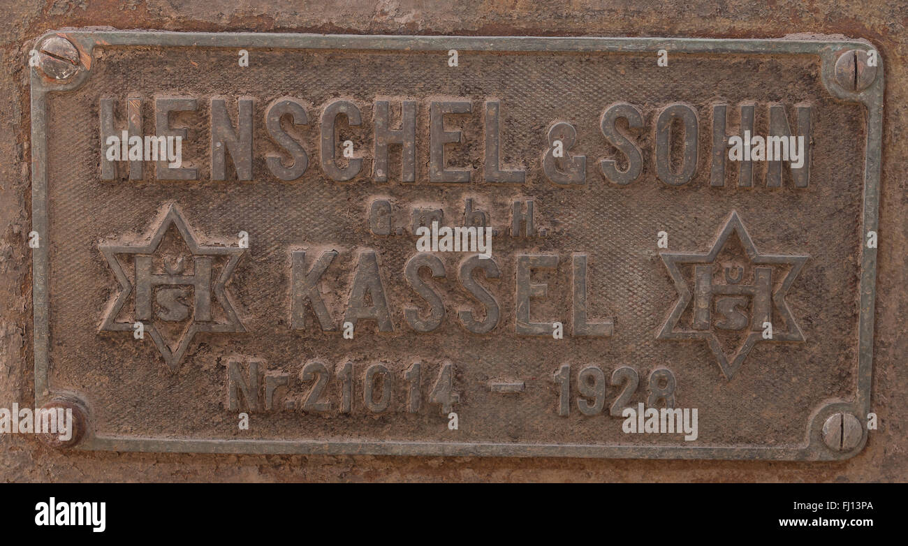 Aufgegeben Maschinen in humberstone Ghost Town, ein ehemaliger Nitrat Gewinnung und Verarbeitung von Stadt in der Atacama Wüste. Stockfoto