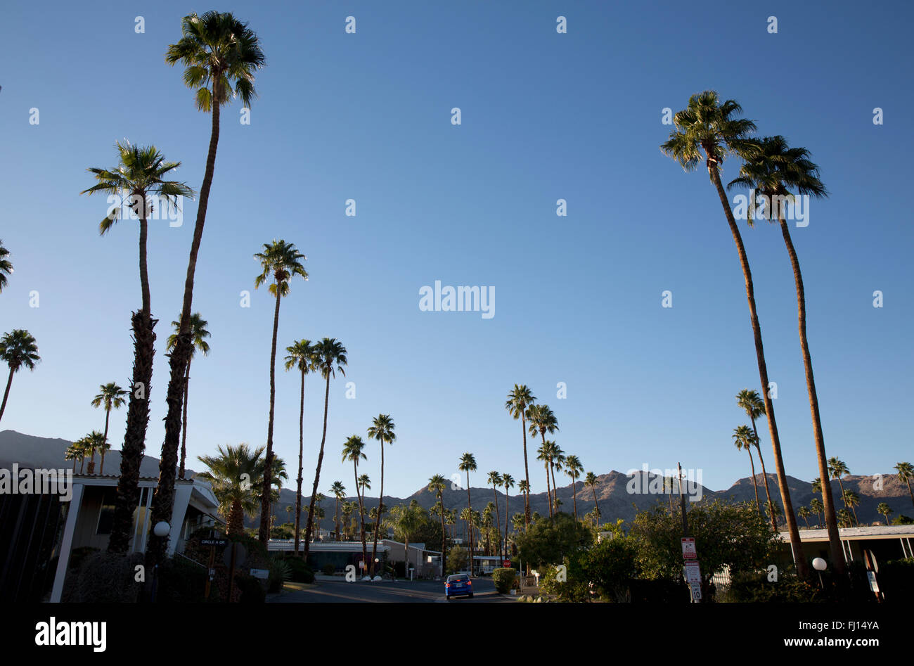 Wohnanlage, Palm Desert, Kalifornien, USA Stockfoto