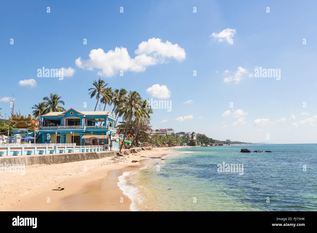 Der Strand in Duong Dong-Stadt in der beliebten Phu Quoc Insel in Süd-Vietnam Stockfoto
