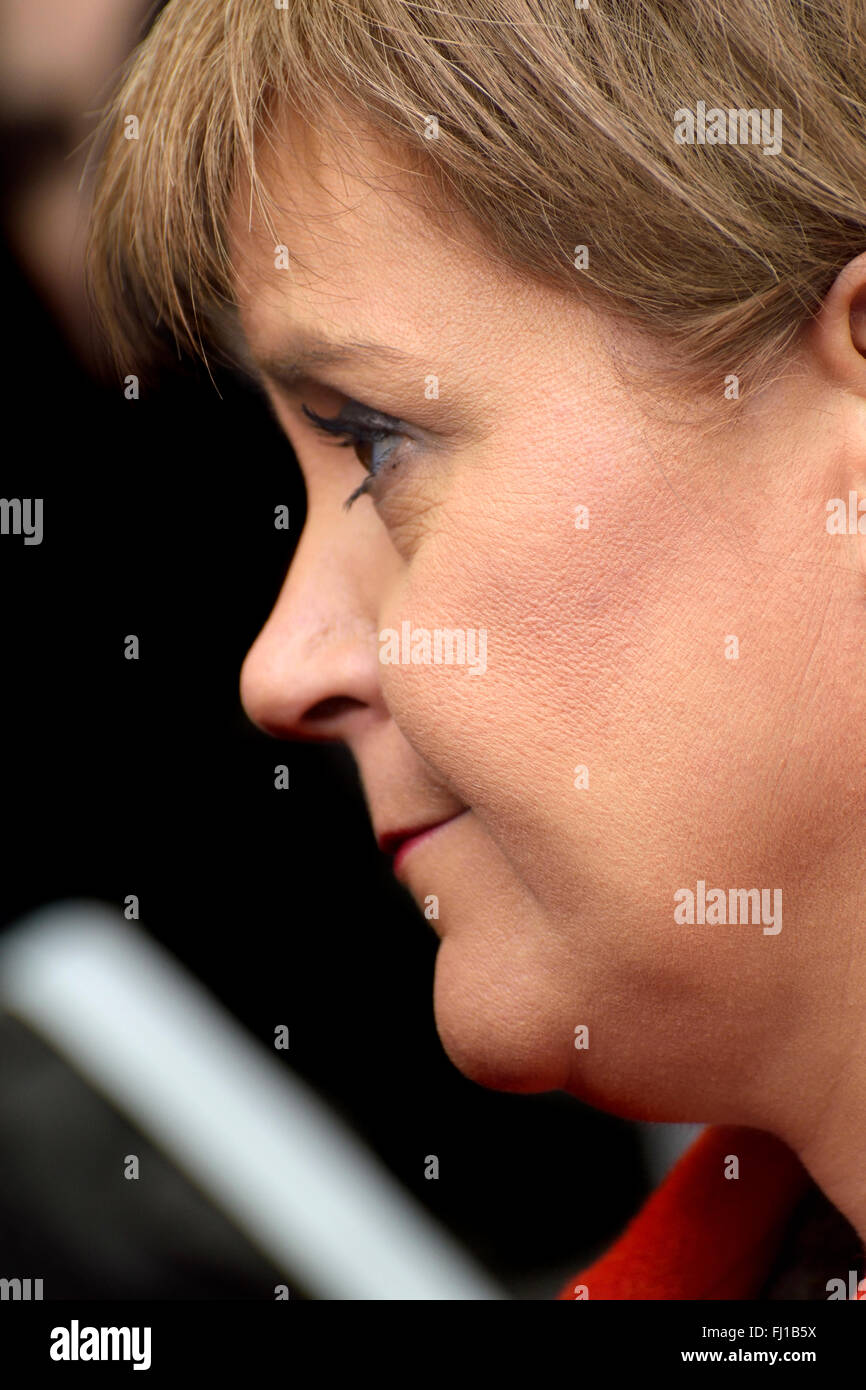 Nicola Sturgeon MSP, schottischen erster Minister, an der "Trident stoppen" März und Demonstration, London 27. Februar 2016 Stockfoto