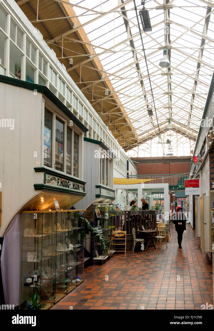 Manchester, UK - 16. Februar 2016: Innenraum der Manchester-Handwerk und Designcenter im Northern Quarter Stockfoto