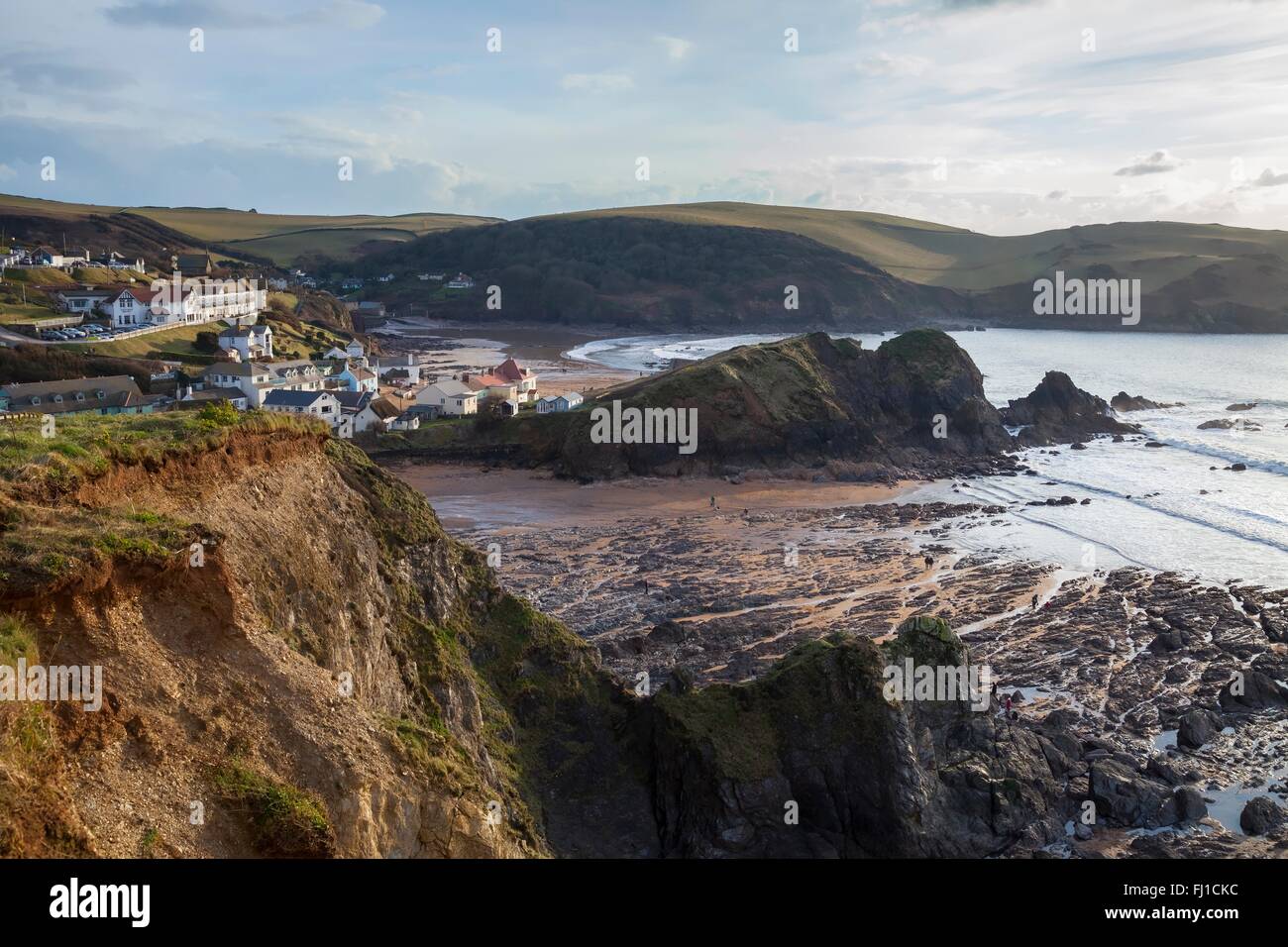 Hoffnung-Bucht, Devon, England Stockfoto