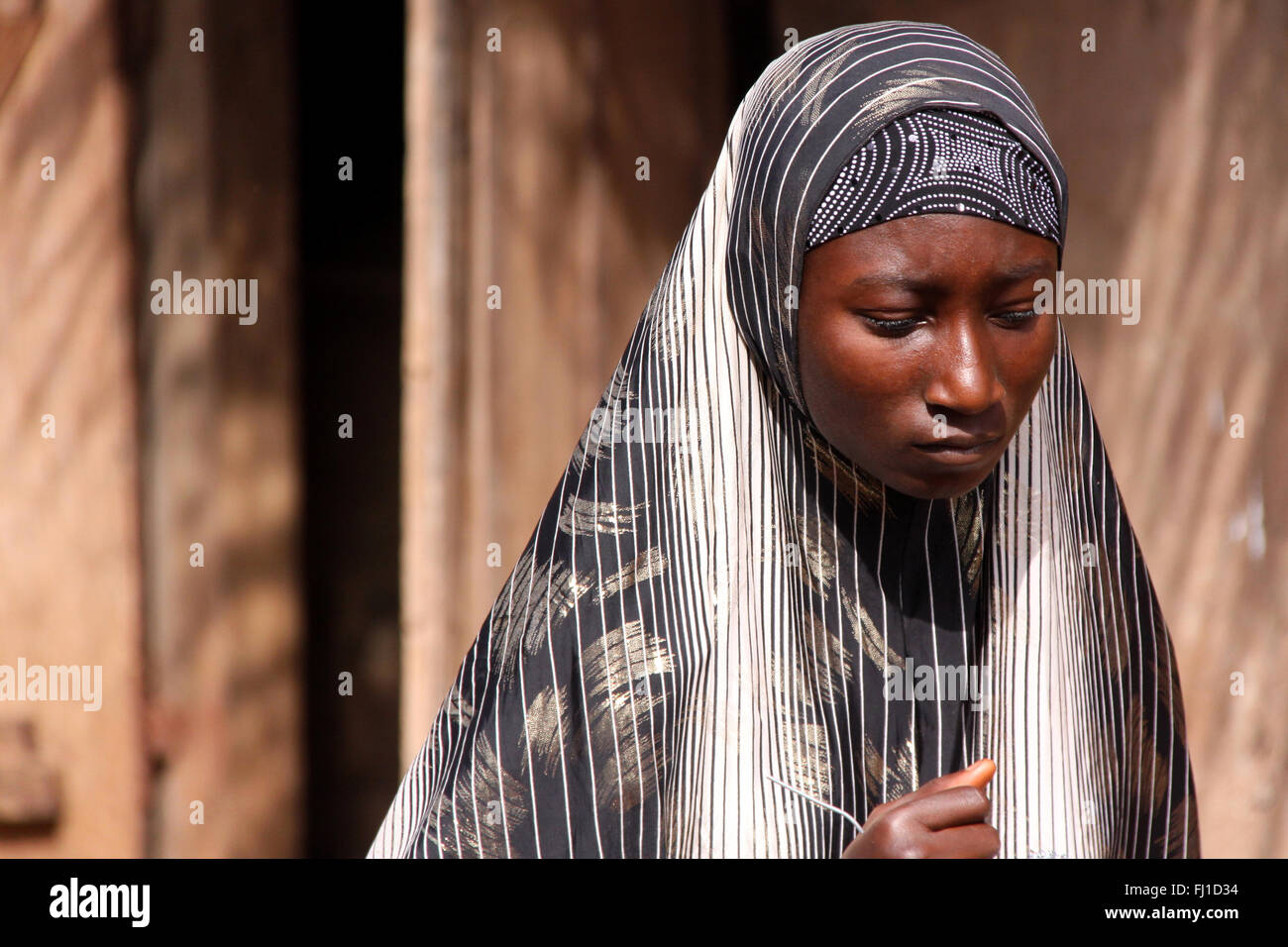 Portrait von Frau aus Benin, Afrika Stockfoto