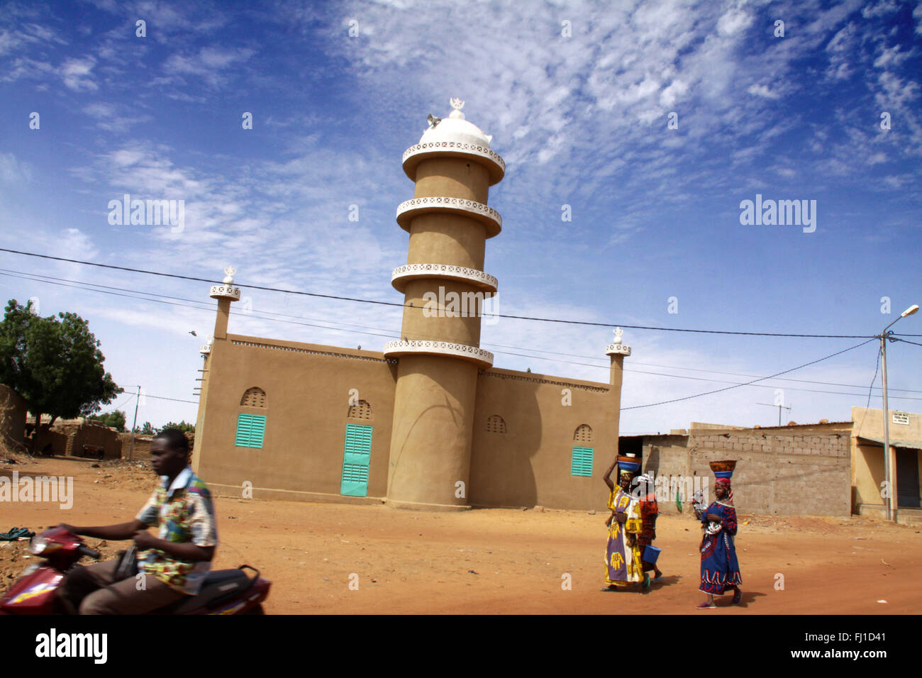 Moschee in Gorom Gorom, Sahel in Burkina Faso Stockfoto