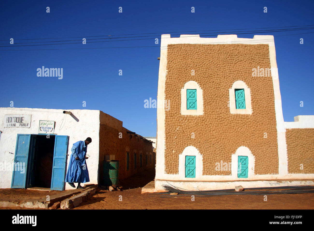 Chinguetti: Architektur und Landschaft in der Wüste Stadt Stockfoto