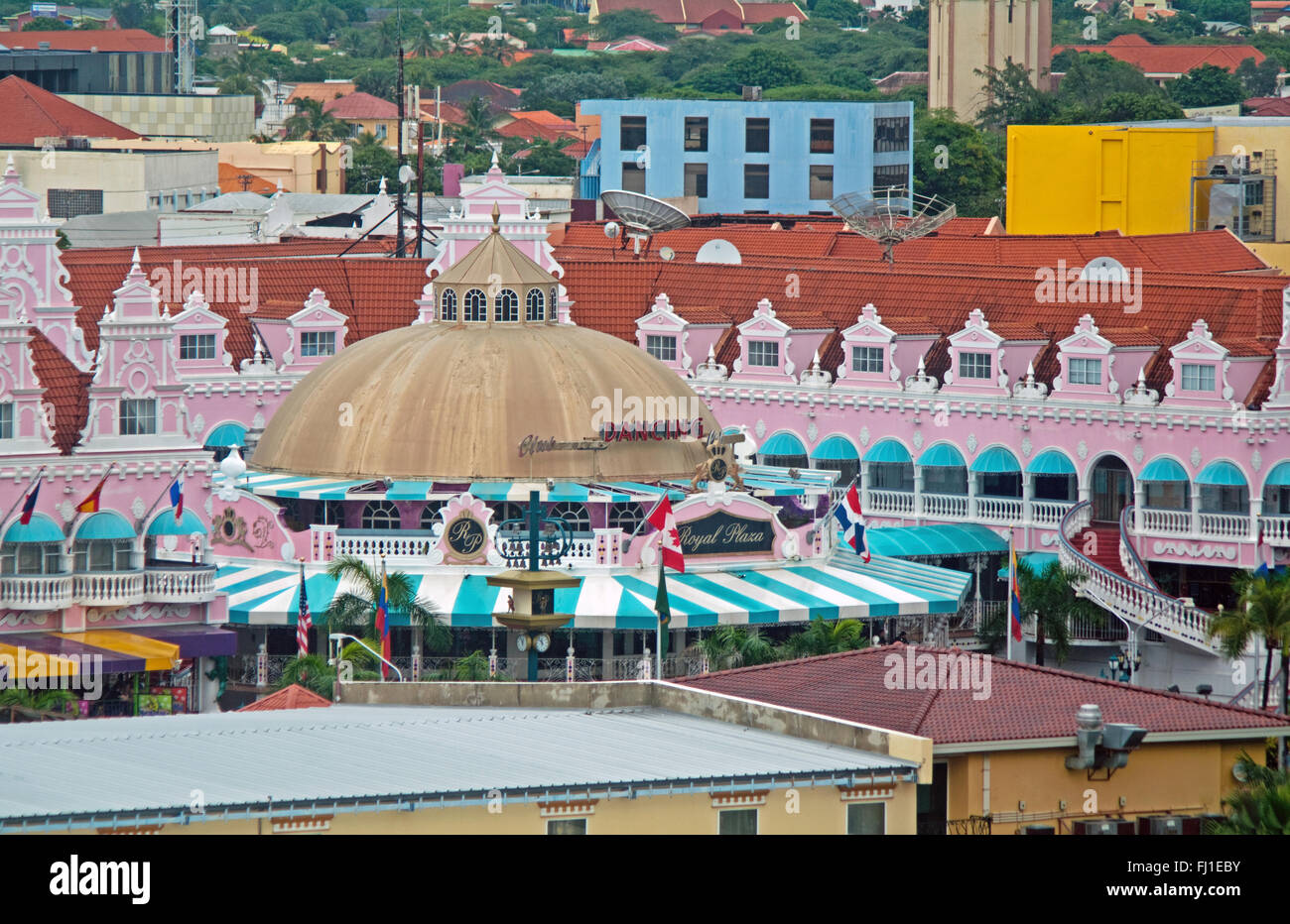 Aruba Oranjestad Stadt, Karibik, West Indies, Stockfoto