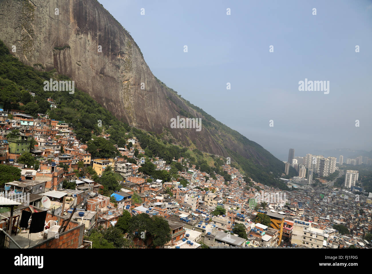 De Favela Rocinha, Rio de Janeiro, Brasilien Stockfoto