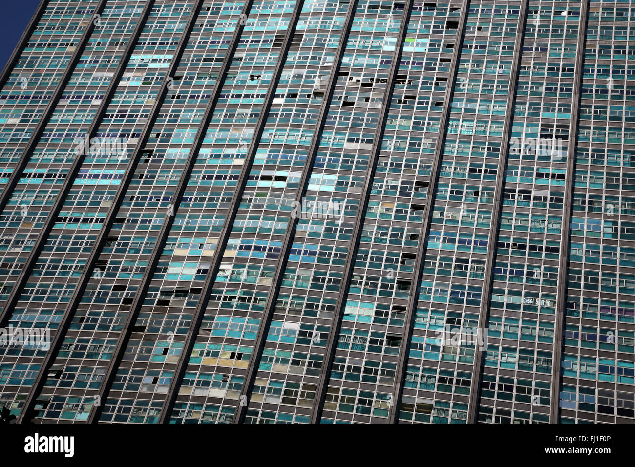 Farbenfrohe Gebäude im Zentrum von São Paulo, Brasilien Stockfoto