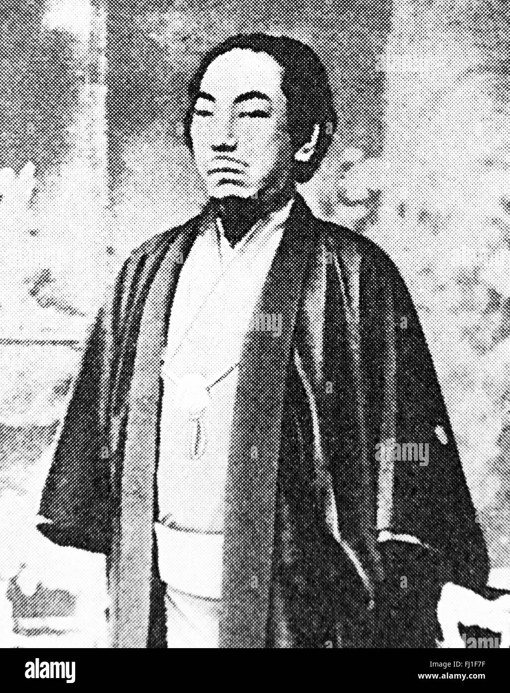 Porträt von Sho Tai (3. August 1843 – 19. August 1901) war der letzte König des Königreiches Ryūkyū (8. Juni 1848 – 10. Oktober 1872) und der Leiter des Geschäftsfeldes Ryukyu (10. Oktober 1872 – 11. März 1879). Stockfoto